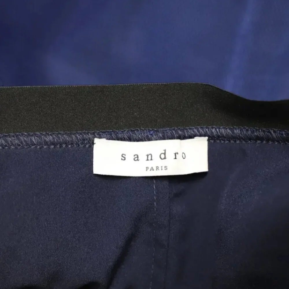 Sandro Blue Mesh Midi Skirt S/1 $300